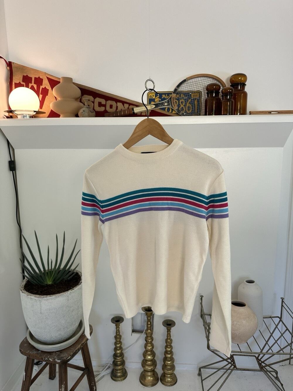 Vintage 1980s Ossi Skiwear Wool Sweater Women's Medium